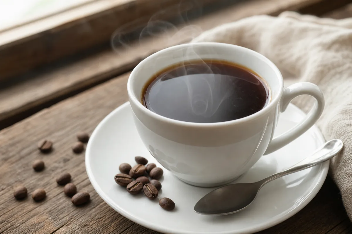 Close-up of decaf coffee