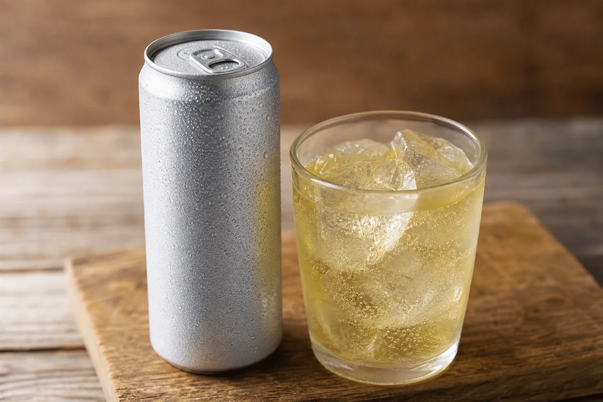 Close-up of energy drinks