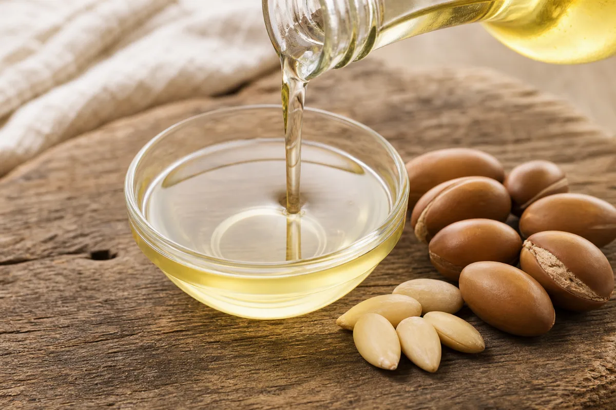 Close-up of argan oil