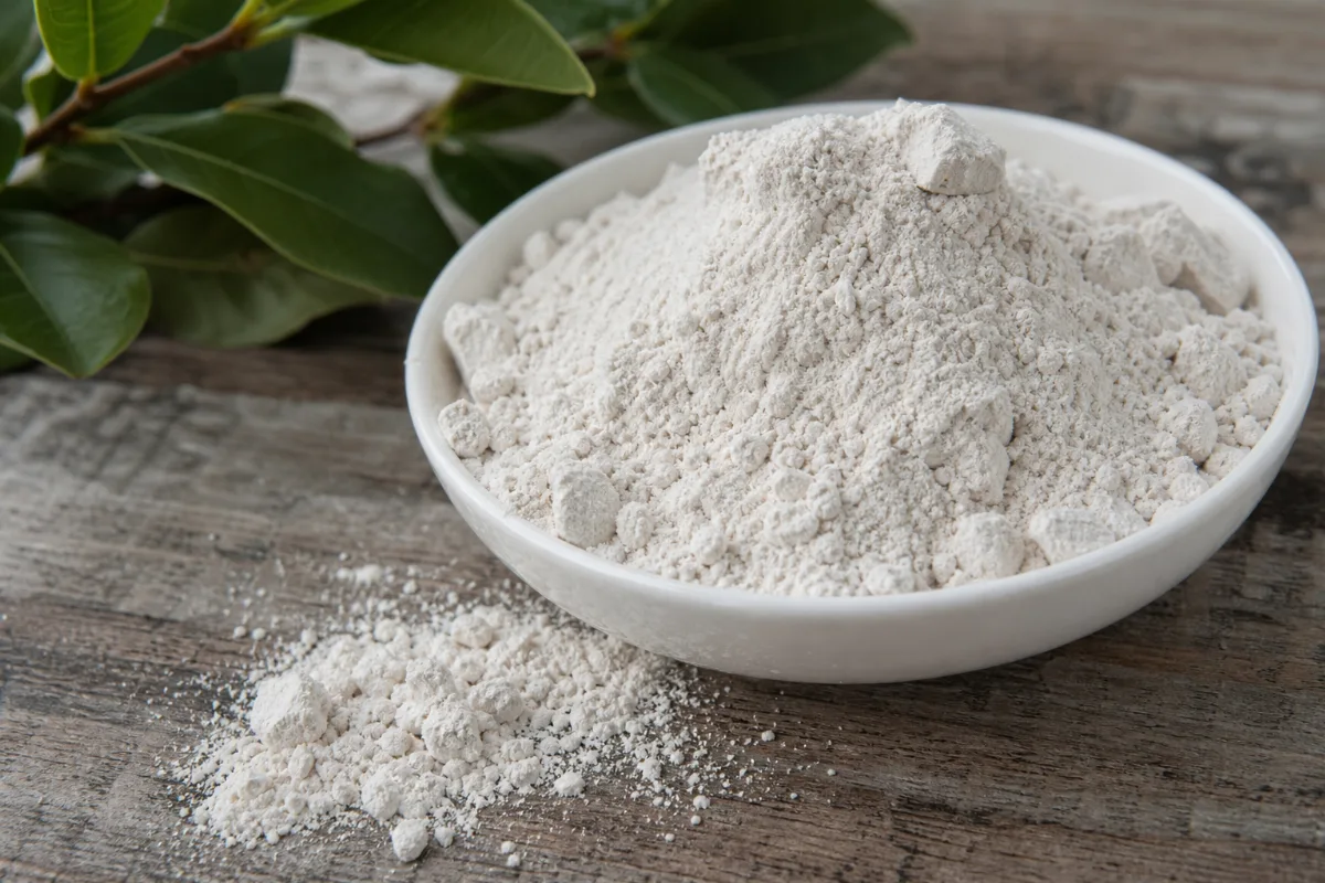 Close-up of diatomaceous earth