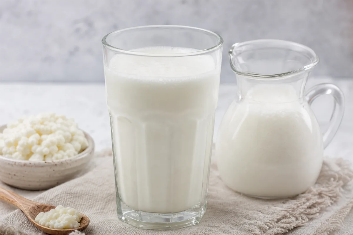 Close-up of kefir