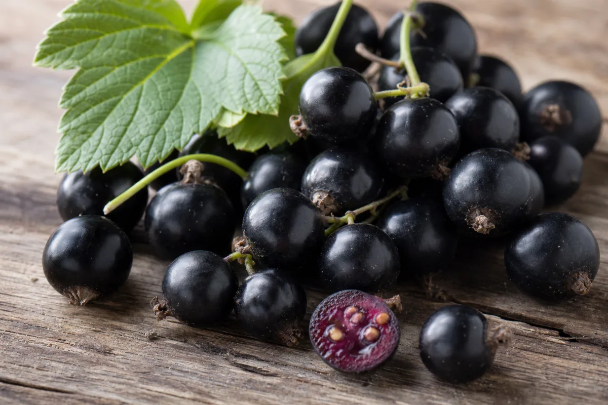 Close-up of blackcurrants