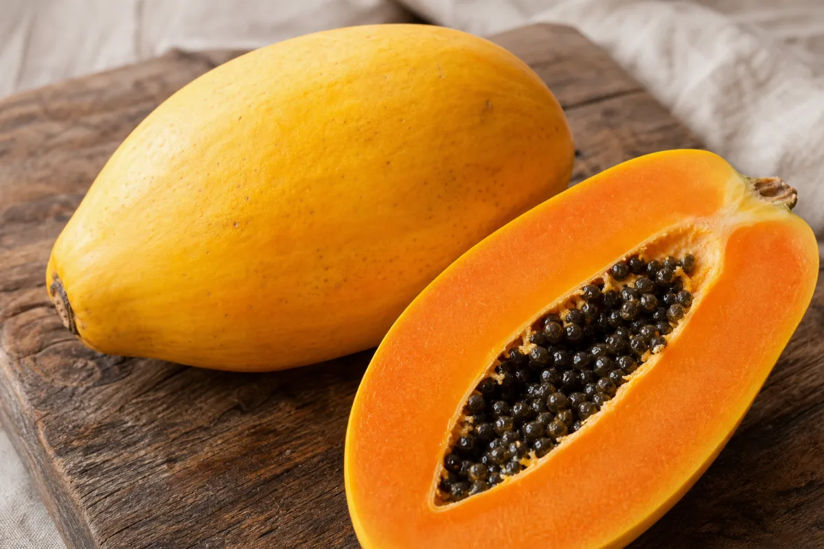 Close-up of papaya