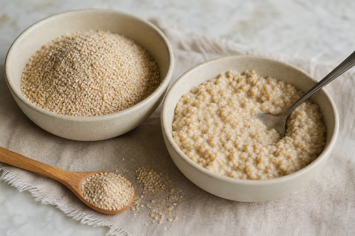 Close-up of oat bran