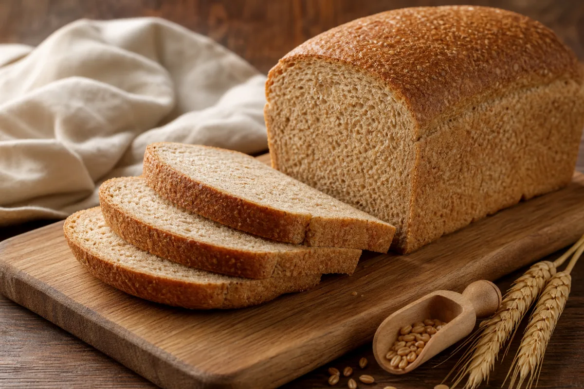 Close-up of whole-wheat bread