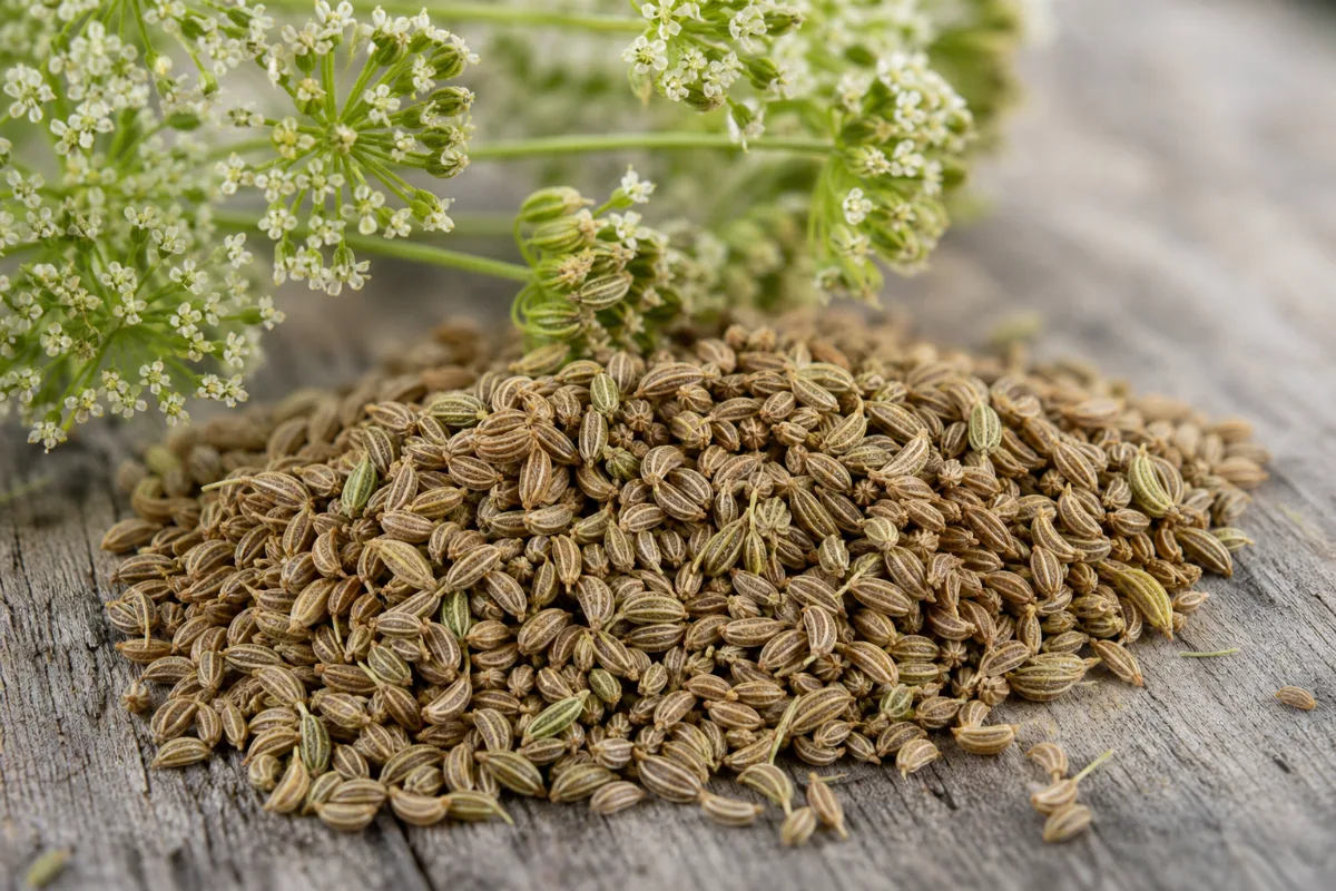 Close-up of ajwain
