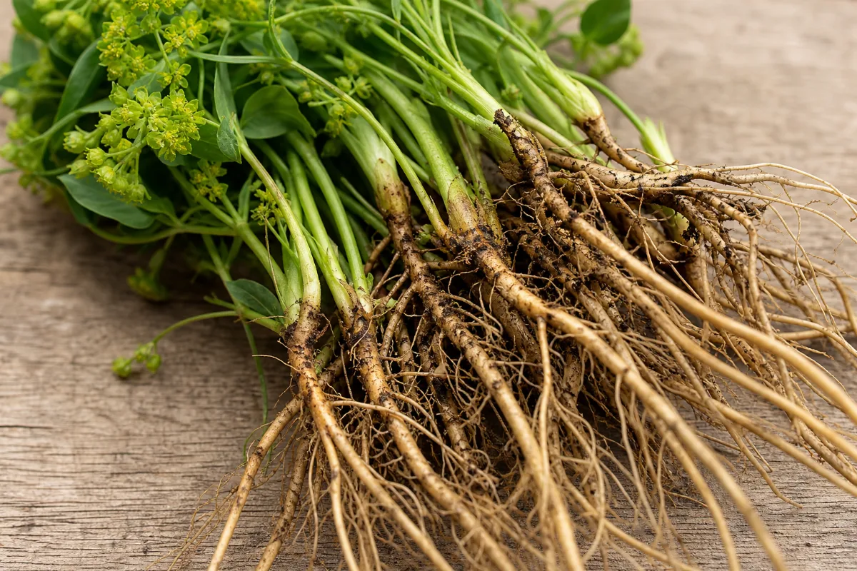 Bupleurum root (chai hu), the part used
