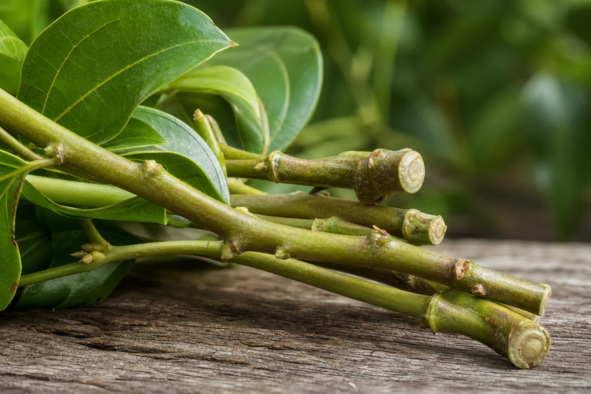 Close-up of cinnamon twig (gui zhi)
