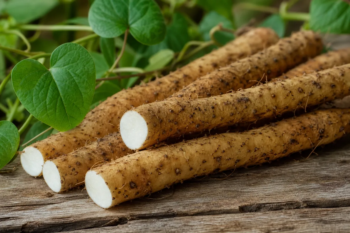 Close-up of chinese yam (shan yao)