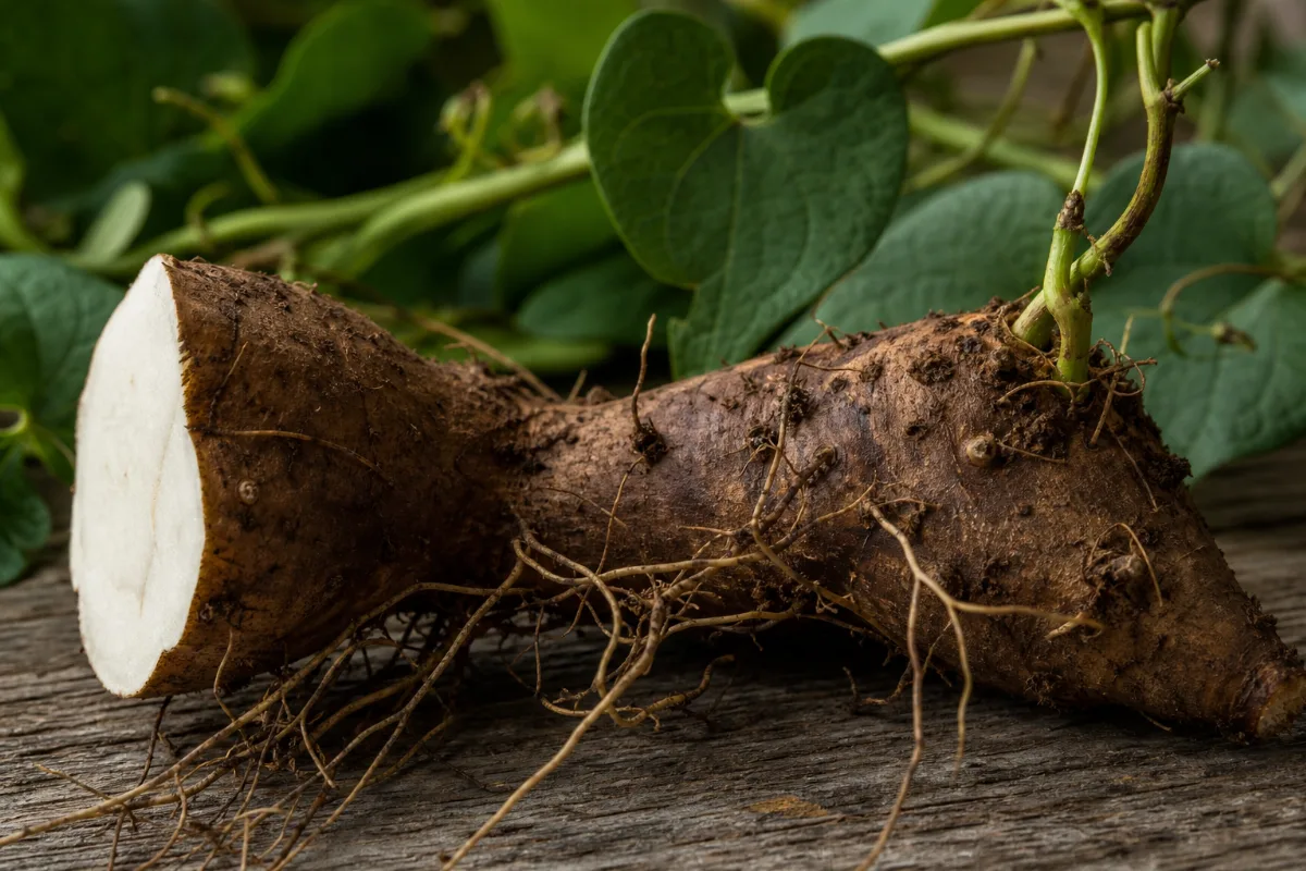 Close-up of wild yam