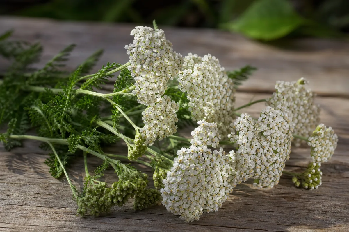 Close-up of yarrow (achillea millefolium): uses, evidence and safety