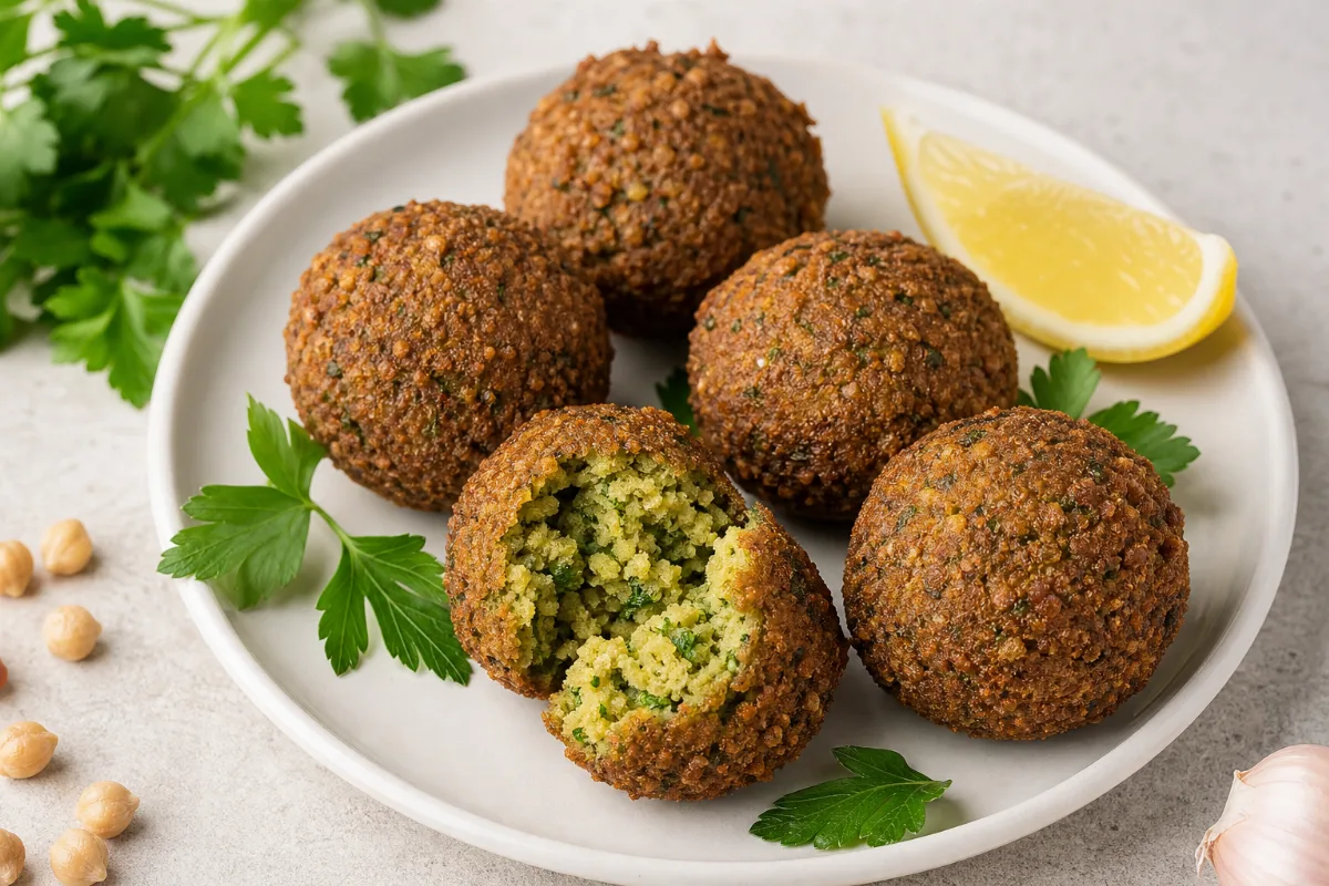 Close-up of falafel