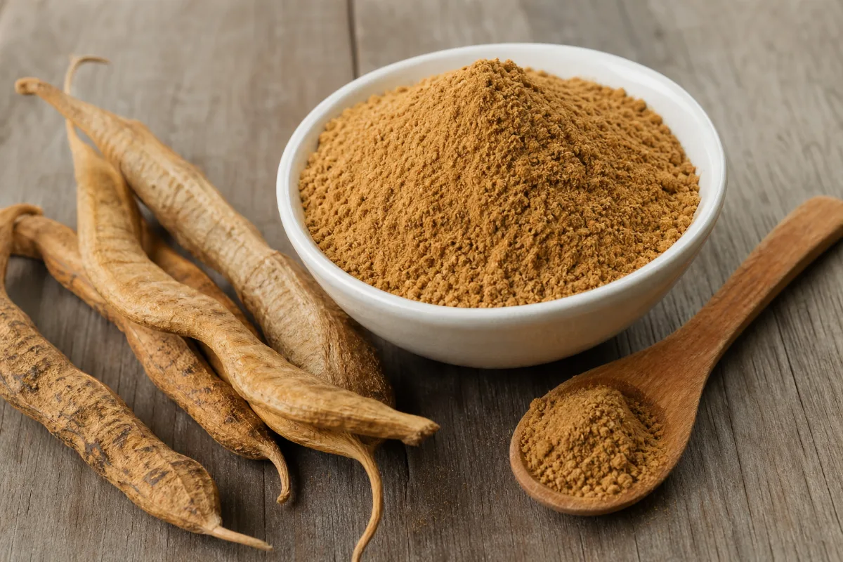 Close-up of mesquite pod flour