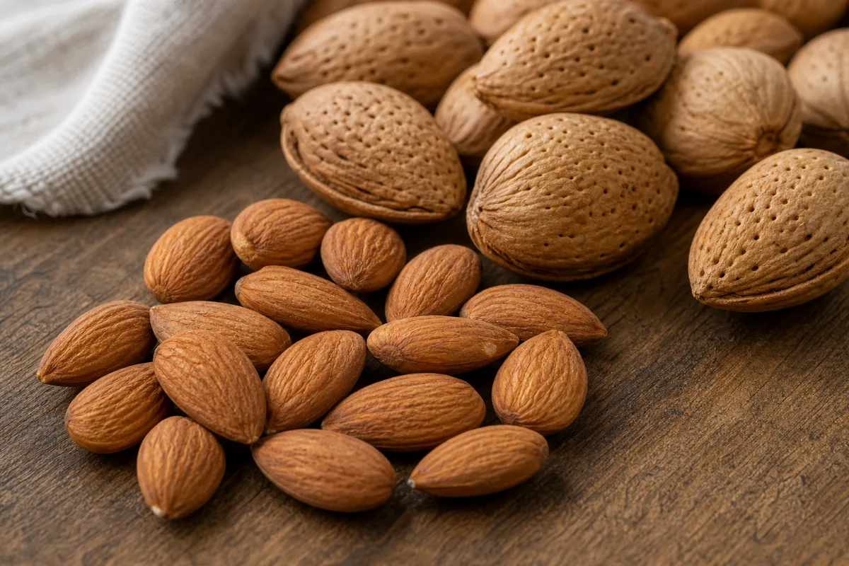 Close-up of almonds