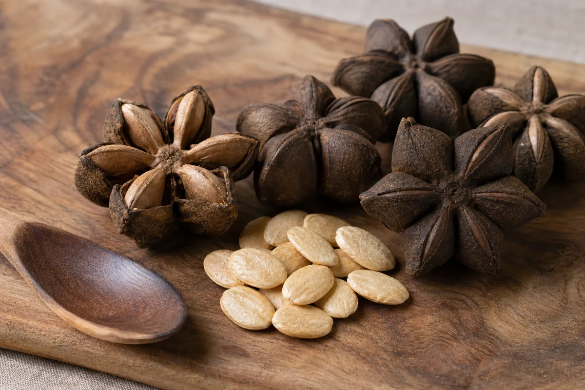 Close-up of sacha inchi (inca peanut)