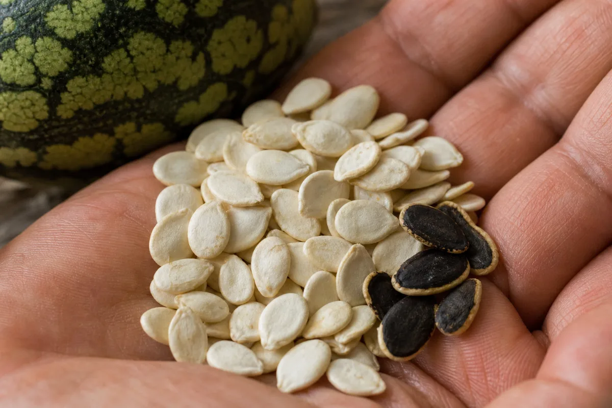 Close-up of watermelon seeds