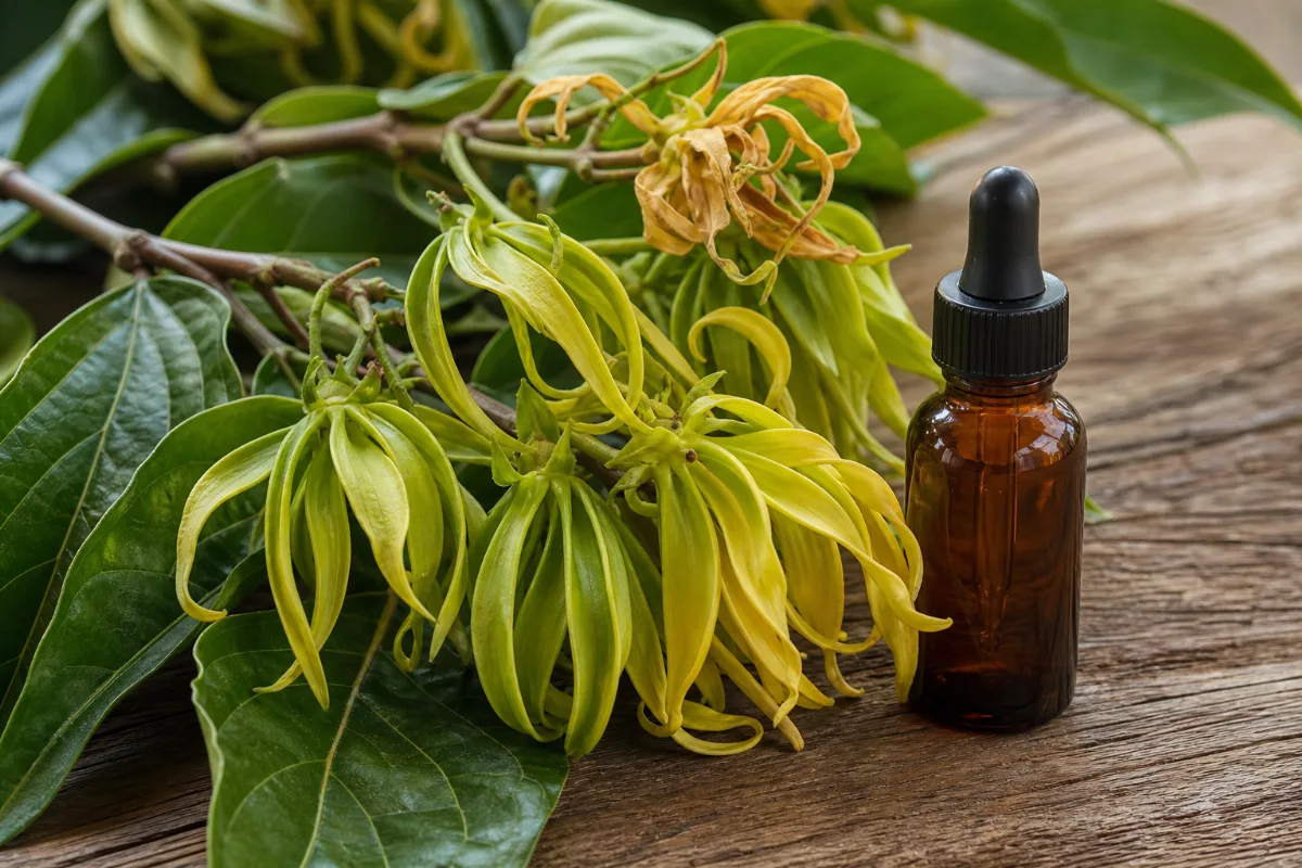 Close-up of ylang ylang oil
