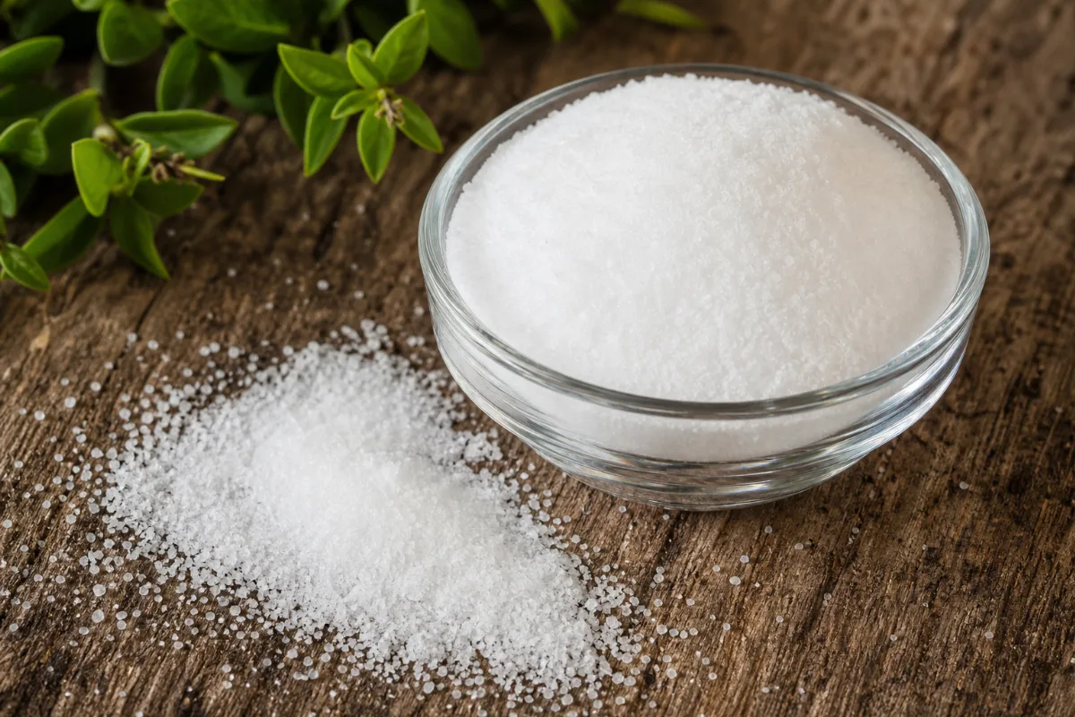 Close-up of iodized table salt