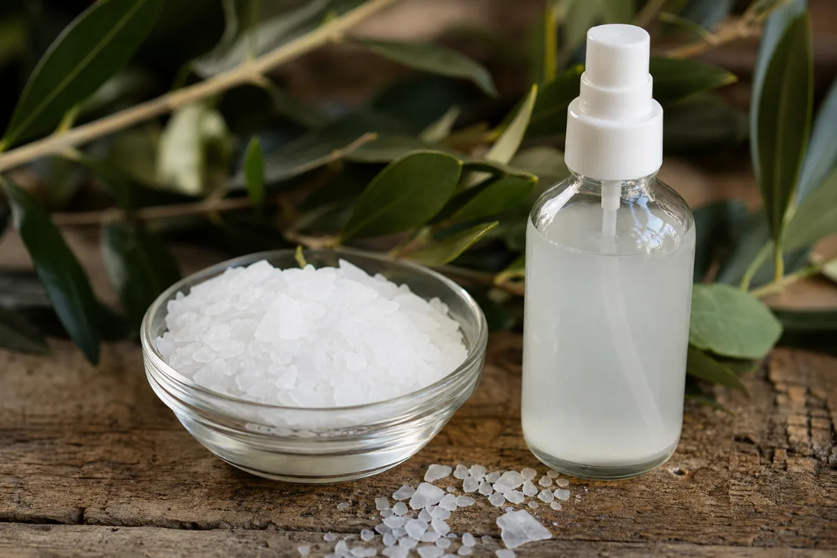 Close-up of magnesium oil, sprays and lotions