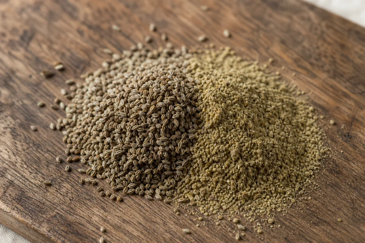 Close-up of ajwain (carom seed)