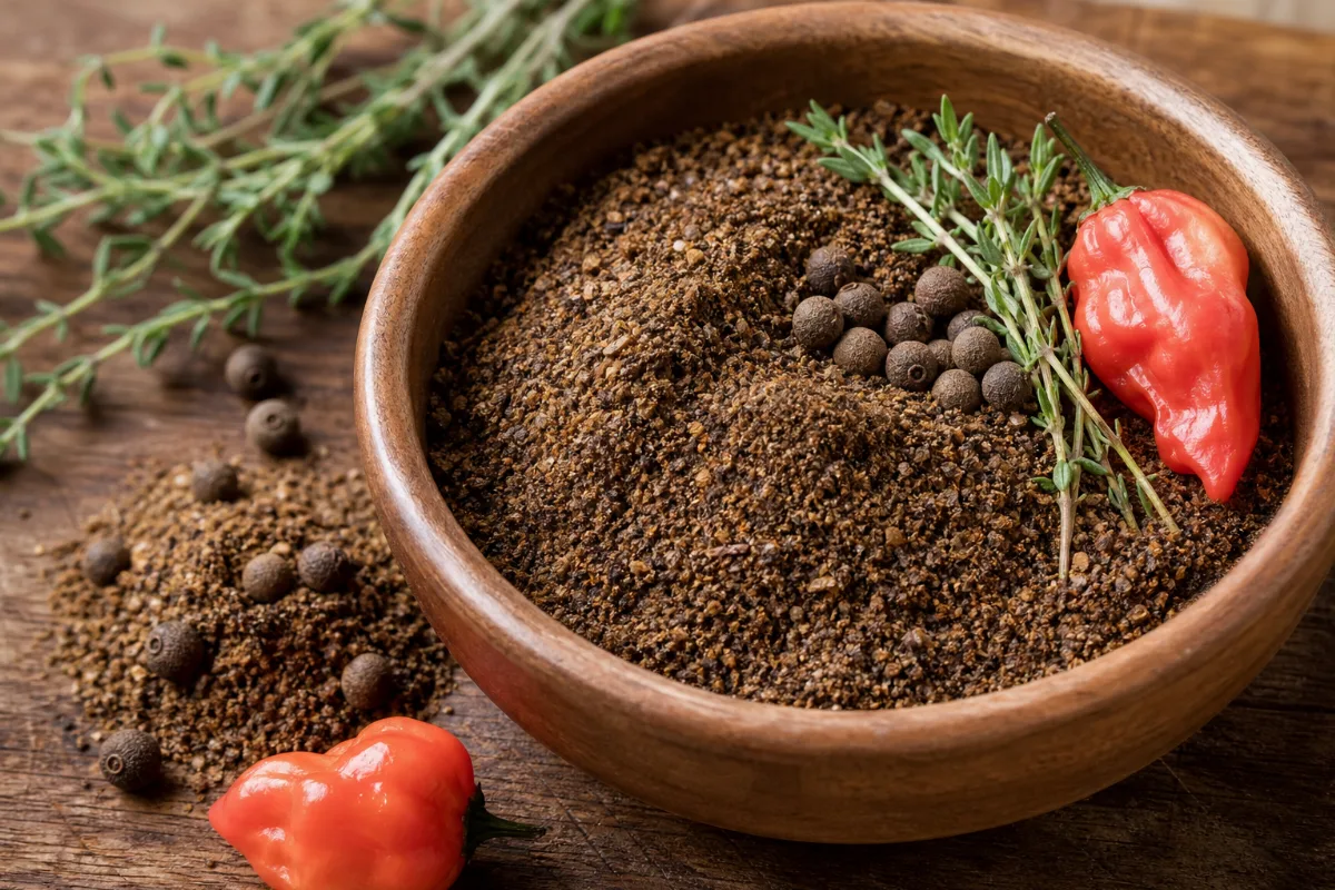 Close-up of jamaican jerk seasoning