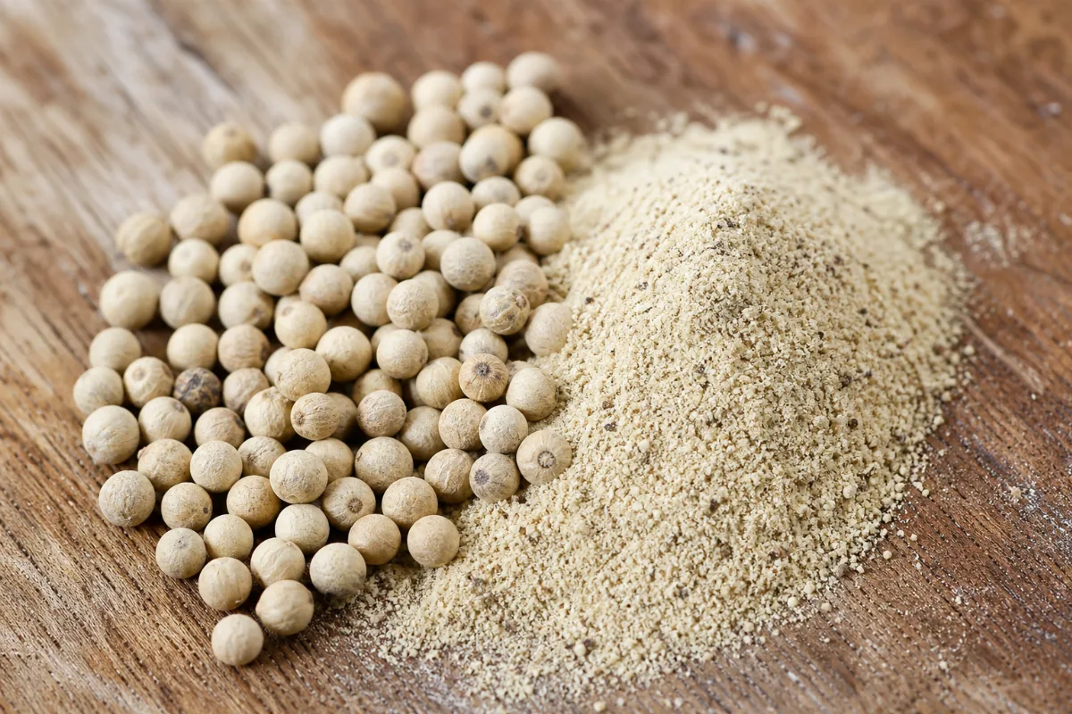 Close-up of white pepper