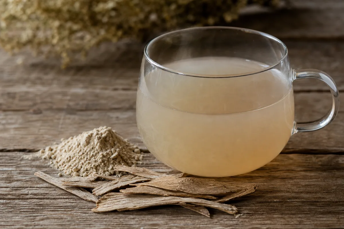 Close-up of demulcent teas: marshmallow, slippery elm and mallow for throat and gut comfort: what research shows about the tea, safety and cautions