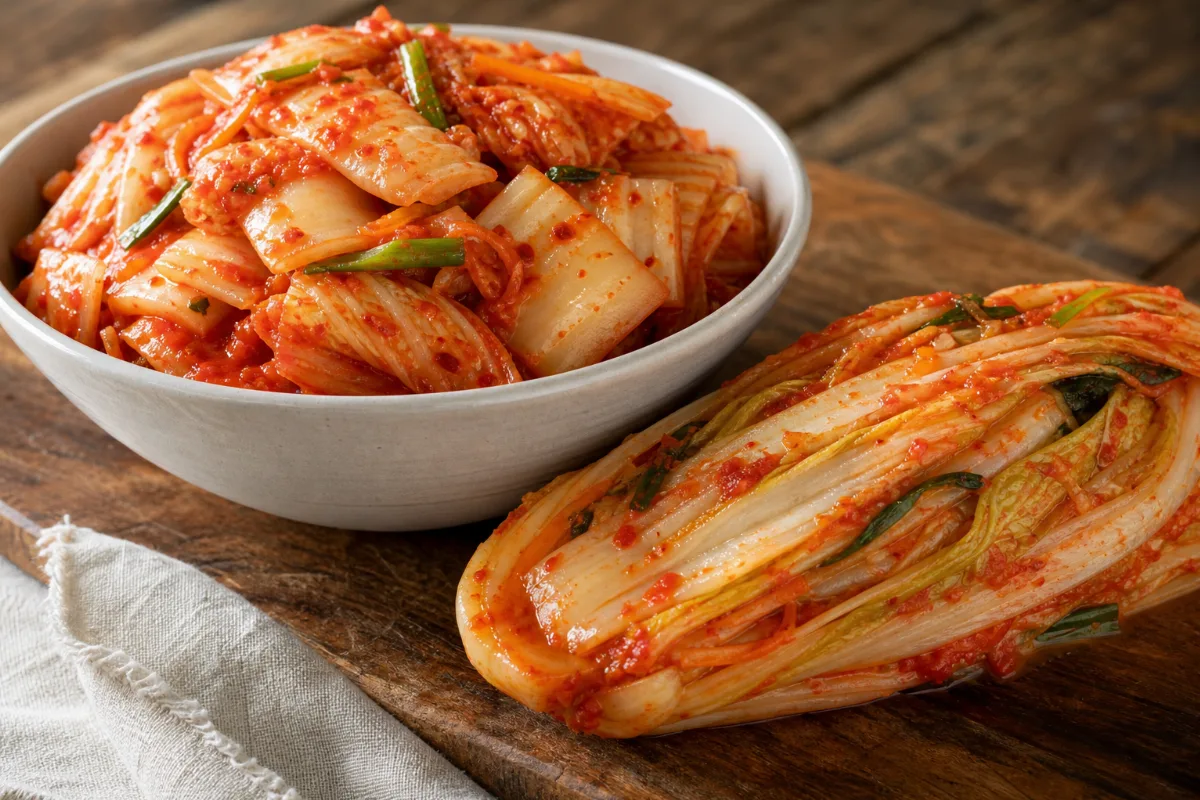 Close-up of kimchi