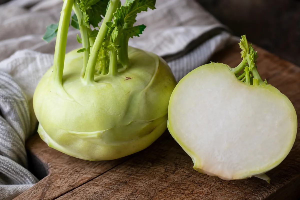 Close-up of kohlrabi