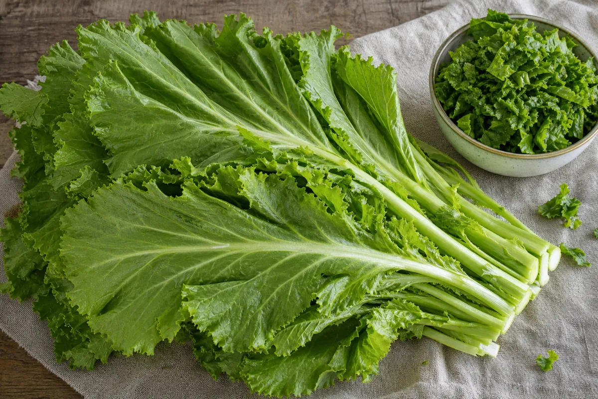 Close-up of mustard greens