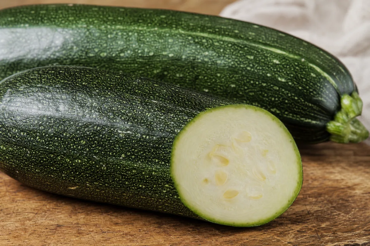 Close-up of zucchini (courgette)